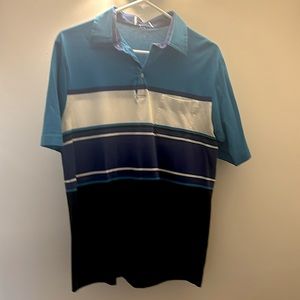 Vintage striped leisure short-sleeve shirt